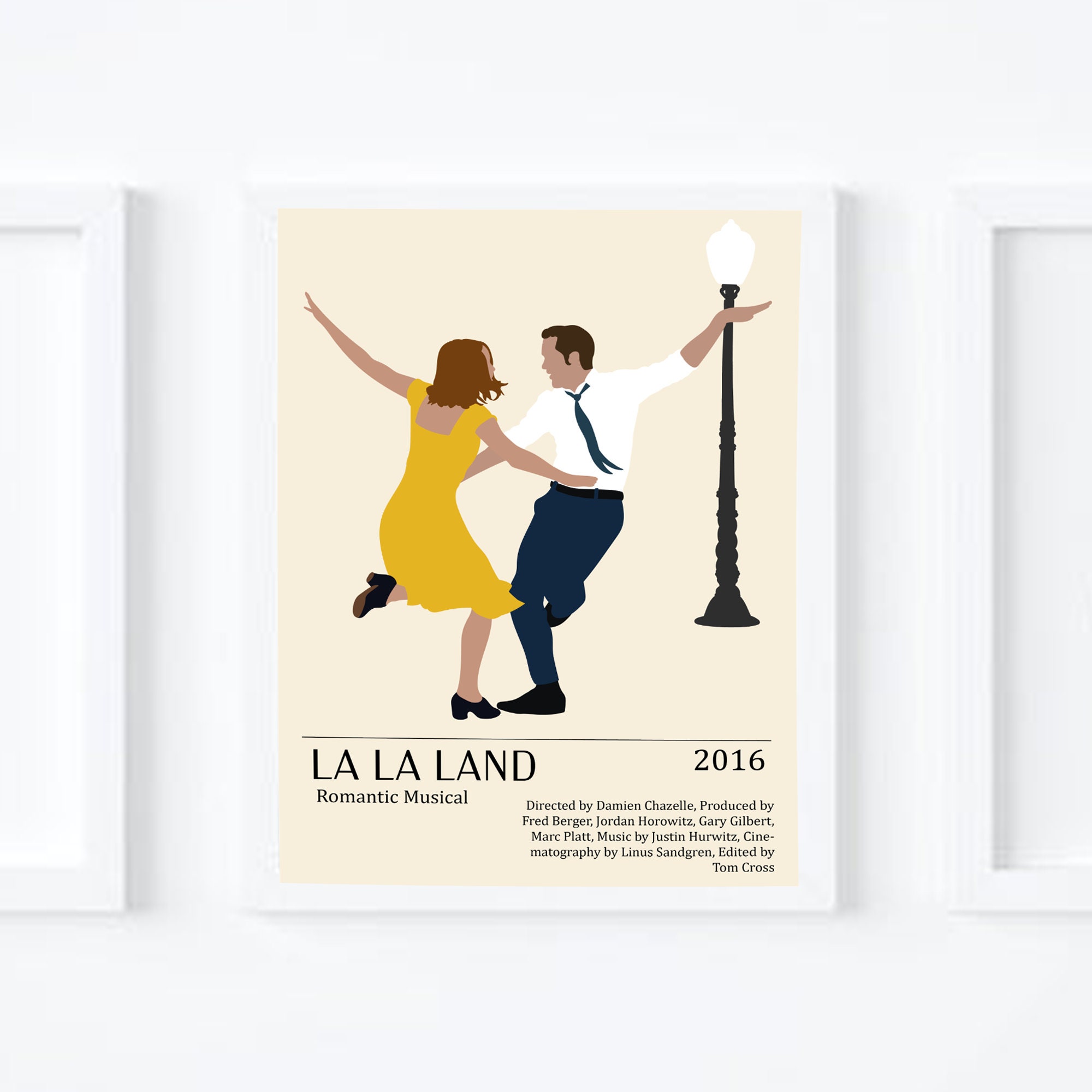 La La Land Minimalist A4 Retro Art Movie Music Musical Poster | Etsy
