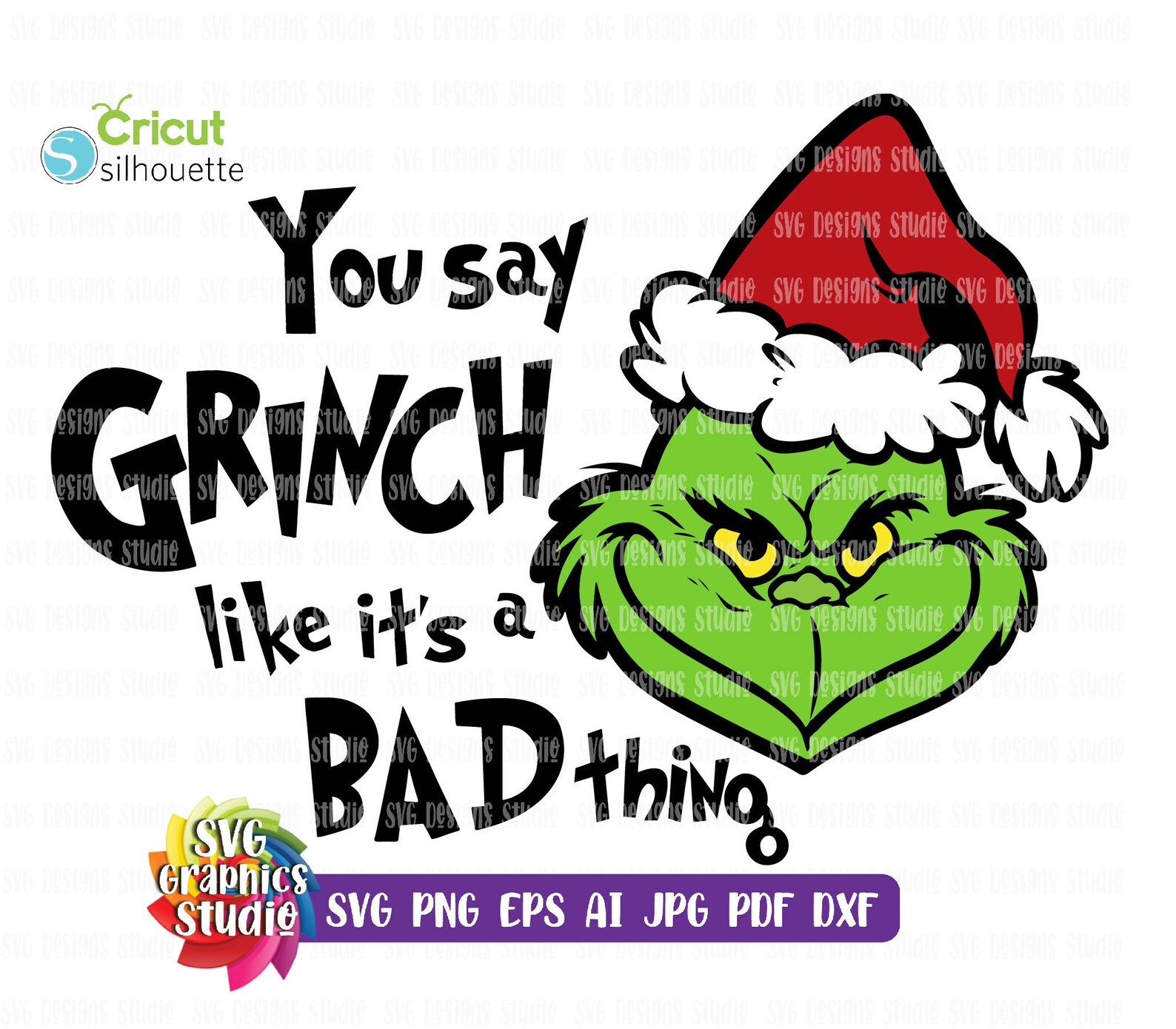 Bad Grinch SVG Grinch Cut Files Grinch Stole Christmas SvG | Etsy