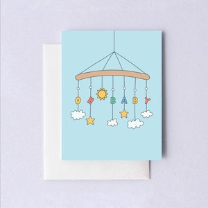 Oh bébé, drôle de nouveau bébé, carte de fête de naissance