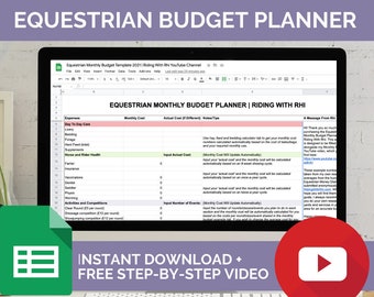 Equestrian Monthly Budget Planner