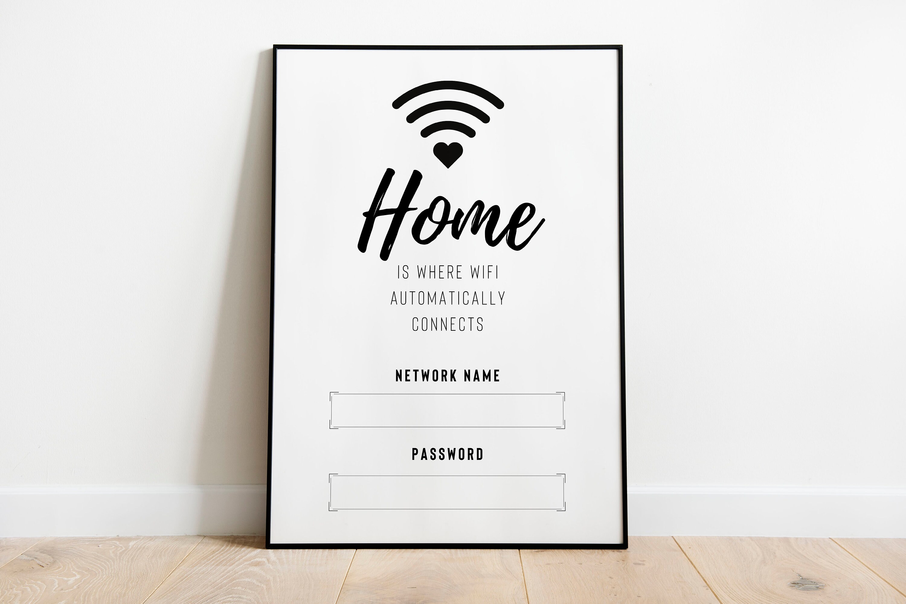 Wifi Sign Wifi Printable Guest Room Art Home Decor Etsy