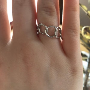 Silver circle ring