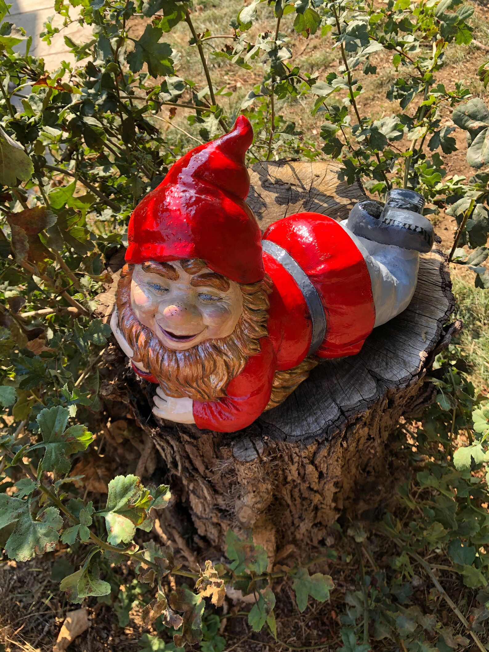 Unique Hand Painted Stone Garden Gnome Ornaments Outside Etsy UK