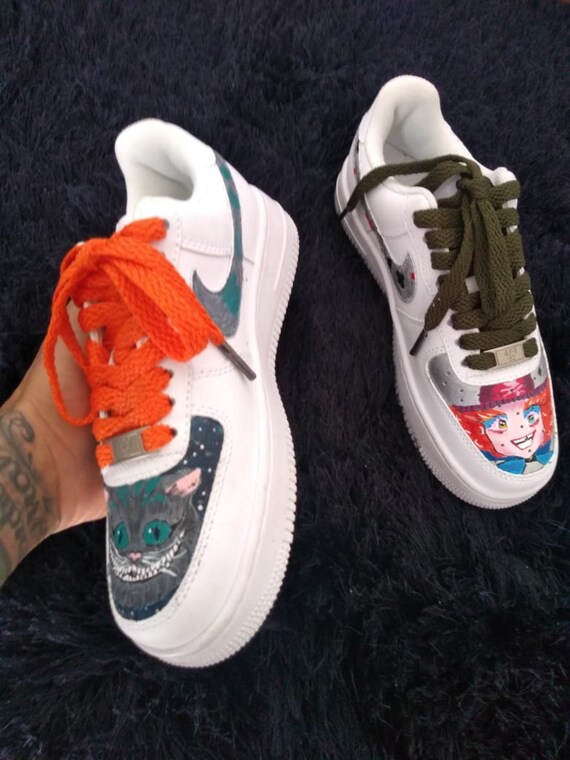 Nike AF1 Air Force 1 Alice in Wonderland | Etsy