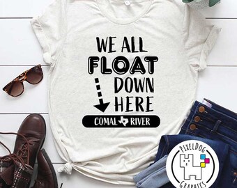 Texas Rivers SVG: We All Float Down Here, Comal River (EPS, PDF)