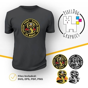 Cobra Kai-logoset | EPS SVG-PDF | Bestand afdrukken en knippen