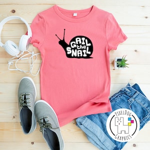 Gail l'escargot | SVG EPS PDF | Sublimation | Fichier d'impression et de découpe | Fichiers vectoriels de haute qualité