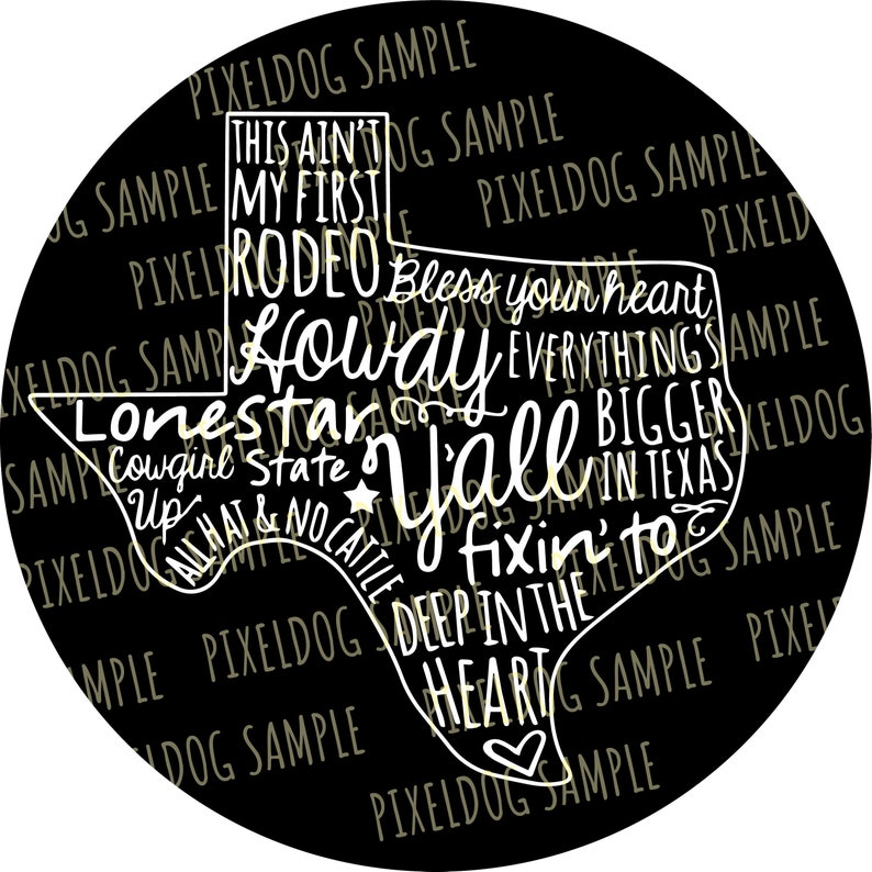 Texas Sayings EPS SVG PDF Print & Cut File Etsy