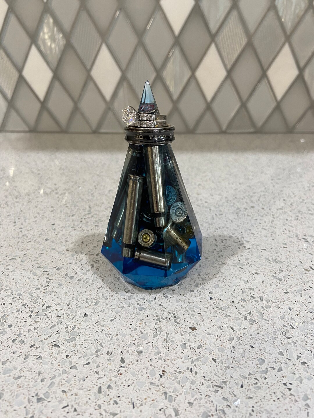 Custom Ring Holder With Ammo Casings Resin Ring Holder Etsy