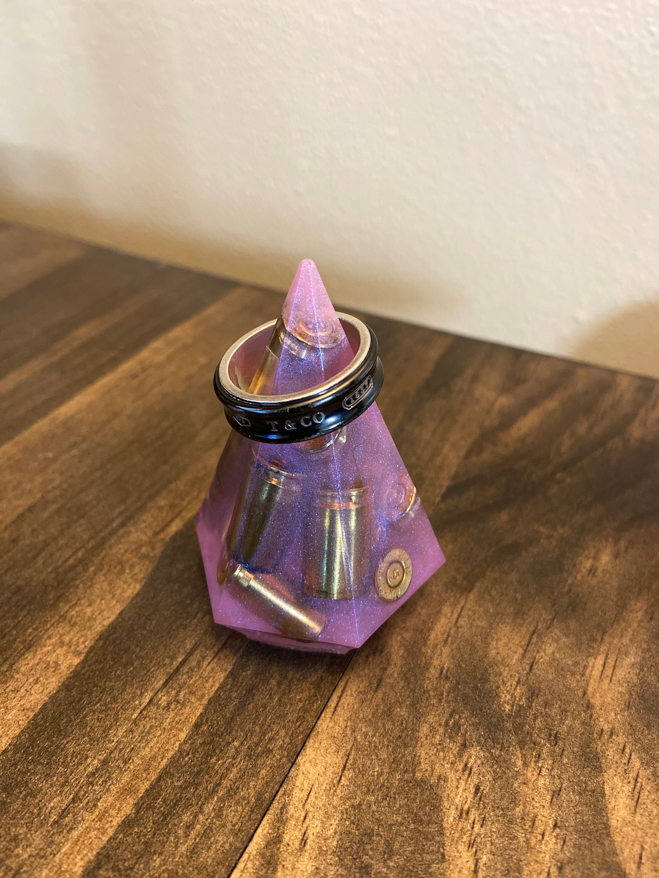 Custom Ring Holder With Brass Ammo Casings Resin Ring Holder Etsy