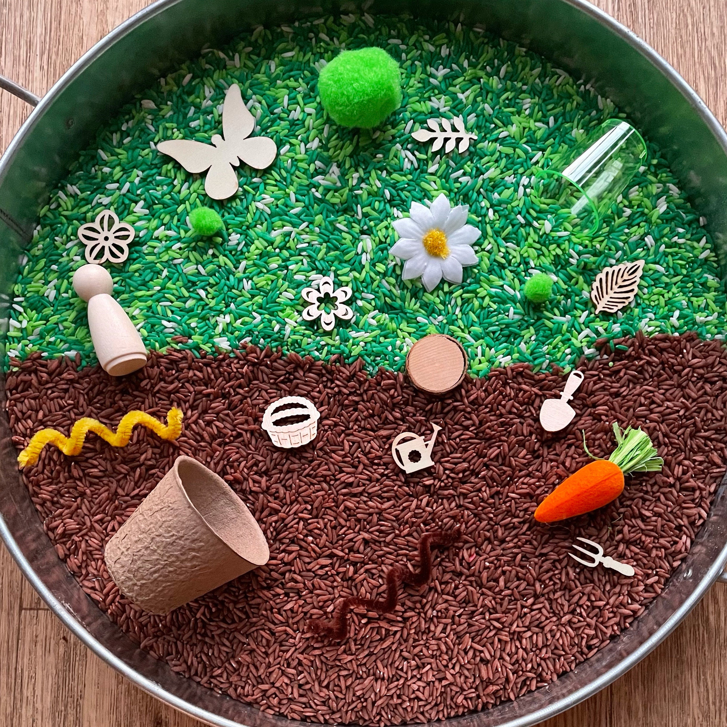 Gardening sensory kit sensory bin dyed rice base fine Etsy