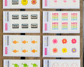 Stickers - Mini Sticker Sets, Original Artwork by RLM Design, LLC - assorted designs