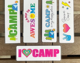 Summer Camp Bookmarks - waterproof, assorted designs - by RLM Design