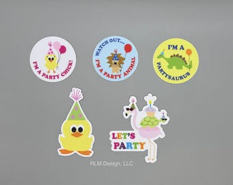 Water Bottle Sticker Set - Birthday Blast - Original Artwork by RLM Design, LLC