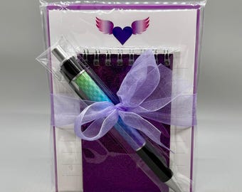 Gift Set - Stationery, Mini Glitter Pad & Pen Set - By RLM Design, LLC
