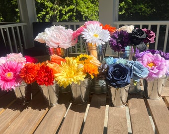 Artificial Flower Pen Pots - Teacher Gift, Party Favors