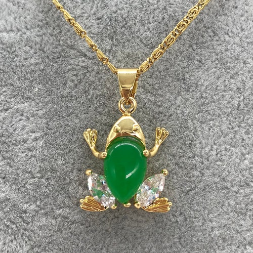 Frog Necklace Green Frog Gift Frog Pendant Tree Frog Etsy