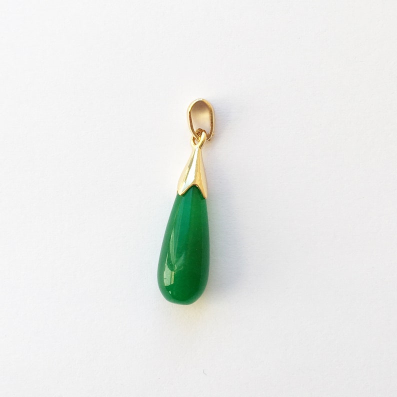 Green Purple Jade Teardrops Pendant Necklace Etsy