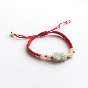 Jade dragon lucky red string woven Bracelets