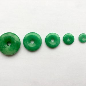 Echte groene jade cirkel munt hanger ketting