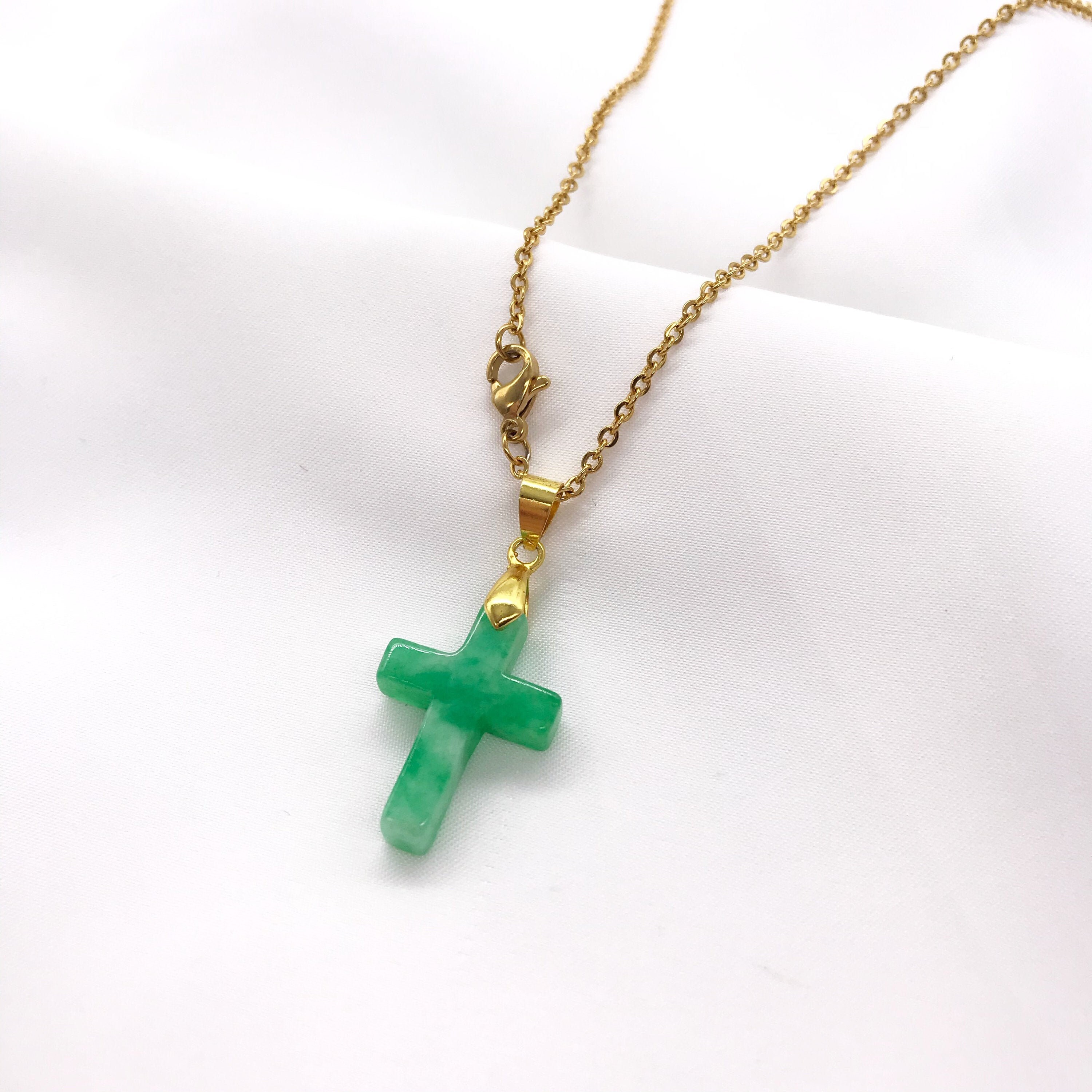 Jade cross pendant deals
