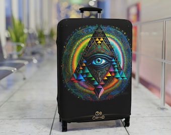 Elluminati Eye Luggage Cover, 3 Sizes Printed Suitcase Covers =  2299