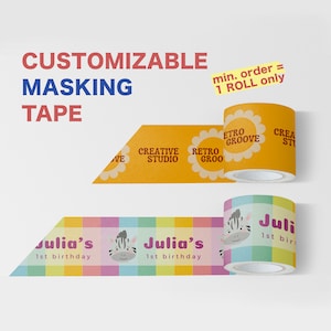 Op maat bedrukte Washi-afplaktape - Personaliseer je merk en knutselprojecten met tekst en ontwerpen
