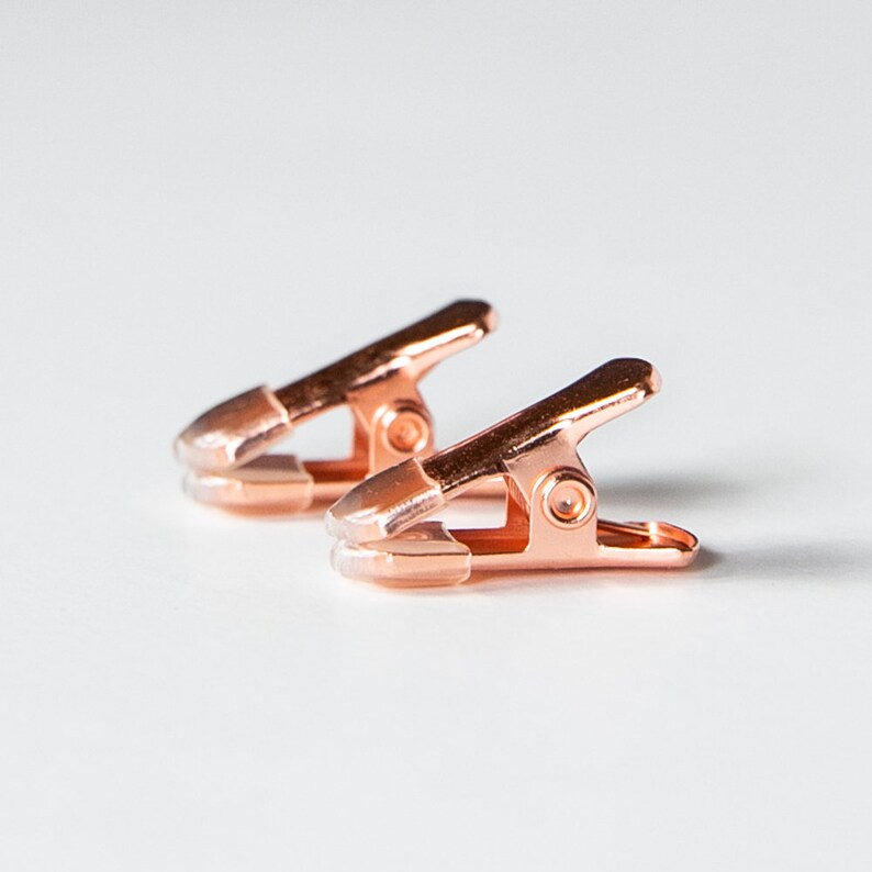 Polished Rose Gold Plated Alligator Clips Mask Glasses Etsy