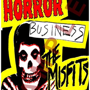 The Misfits 12x18 Horror Business Poster Glenn Danzig Jerry Only Doyle Punk Rock Live Concert Tour Album Cover 1