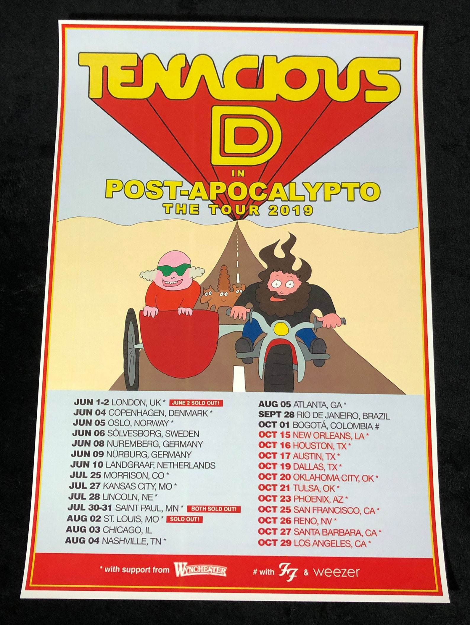 Tenacious D 12x18 Post Apocalypto The Tour Poster 2019 Foo | Etsy