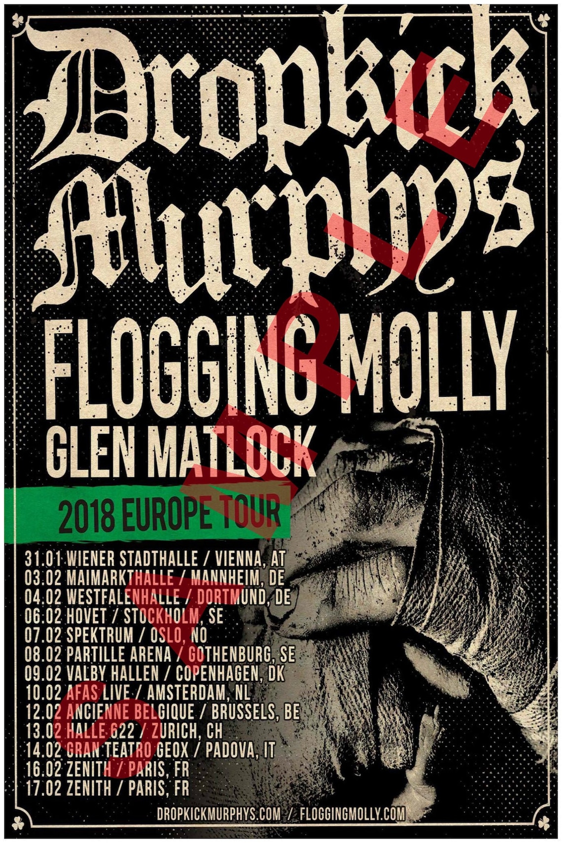 Dropkick Murphys & Flogging Molly 12x18 Europe Tour Poster Etsy