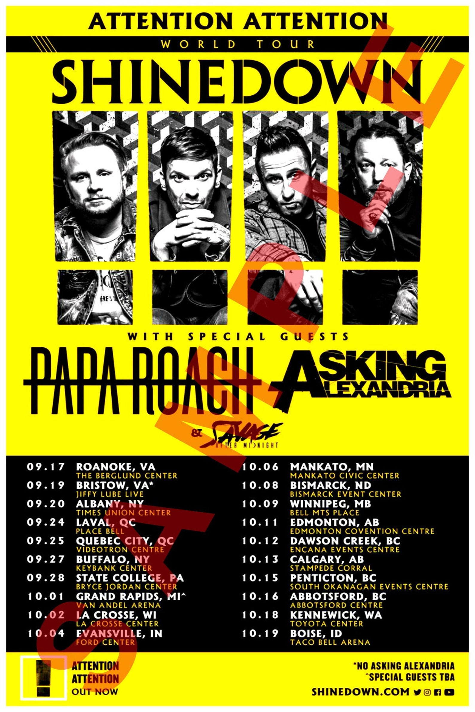 shinedown attention attention poster shinedown attention attention poster