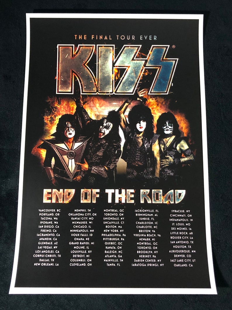 kiss end of the road tour poster 2023
