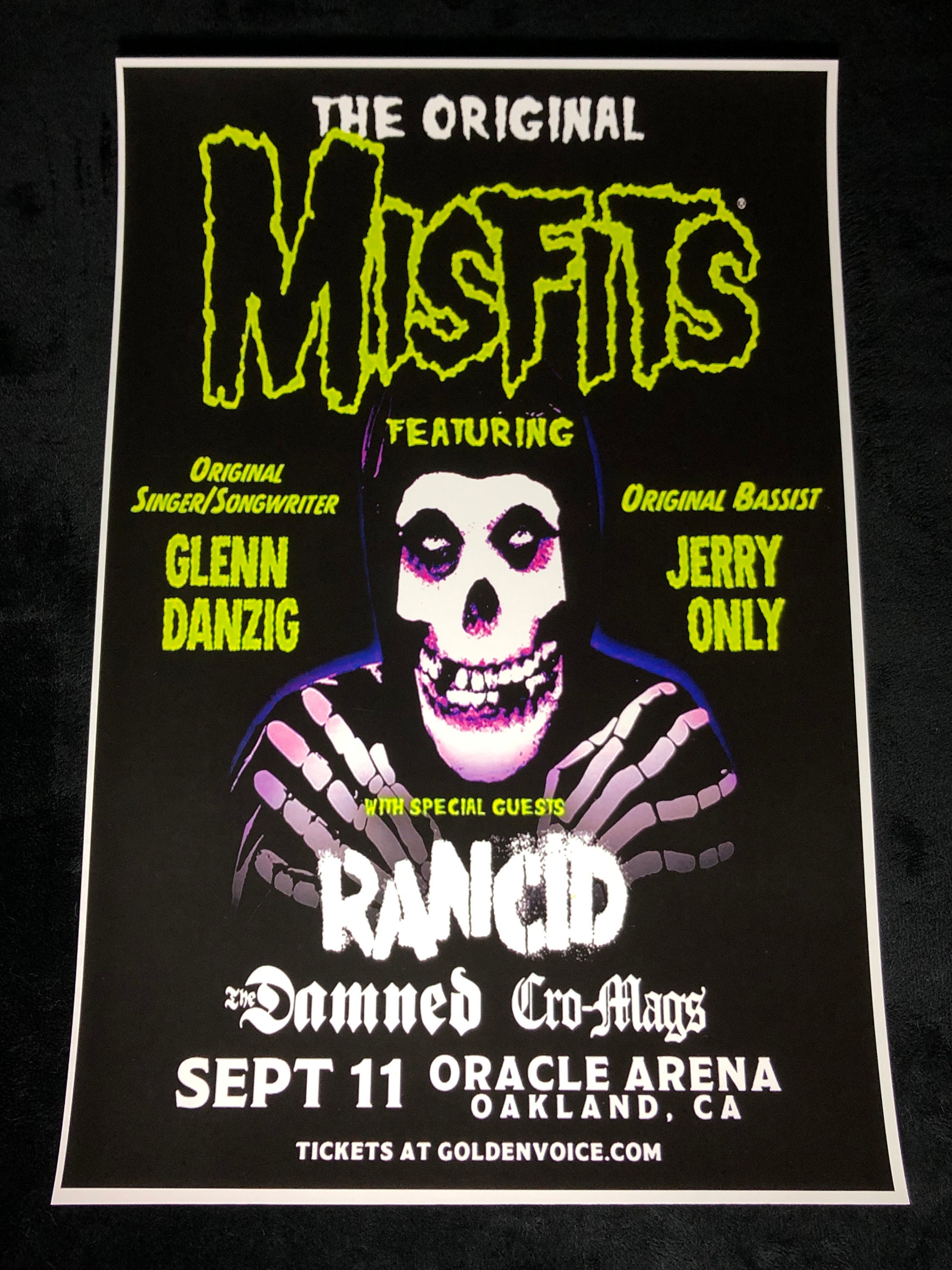 Misfits 12x18 Original Band Reunion Oakland CA Concert Poster Etsy