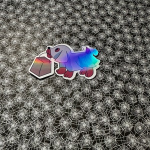 Clifford Ghost Halloween Holographic Sticker