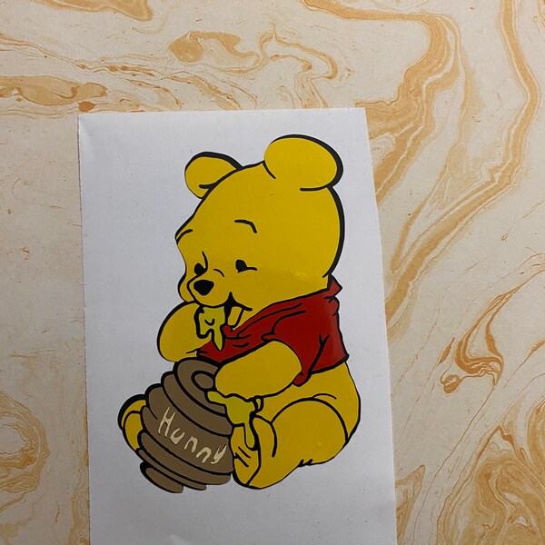 Winnie the Pooh Paper Decal Etsy