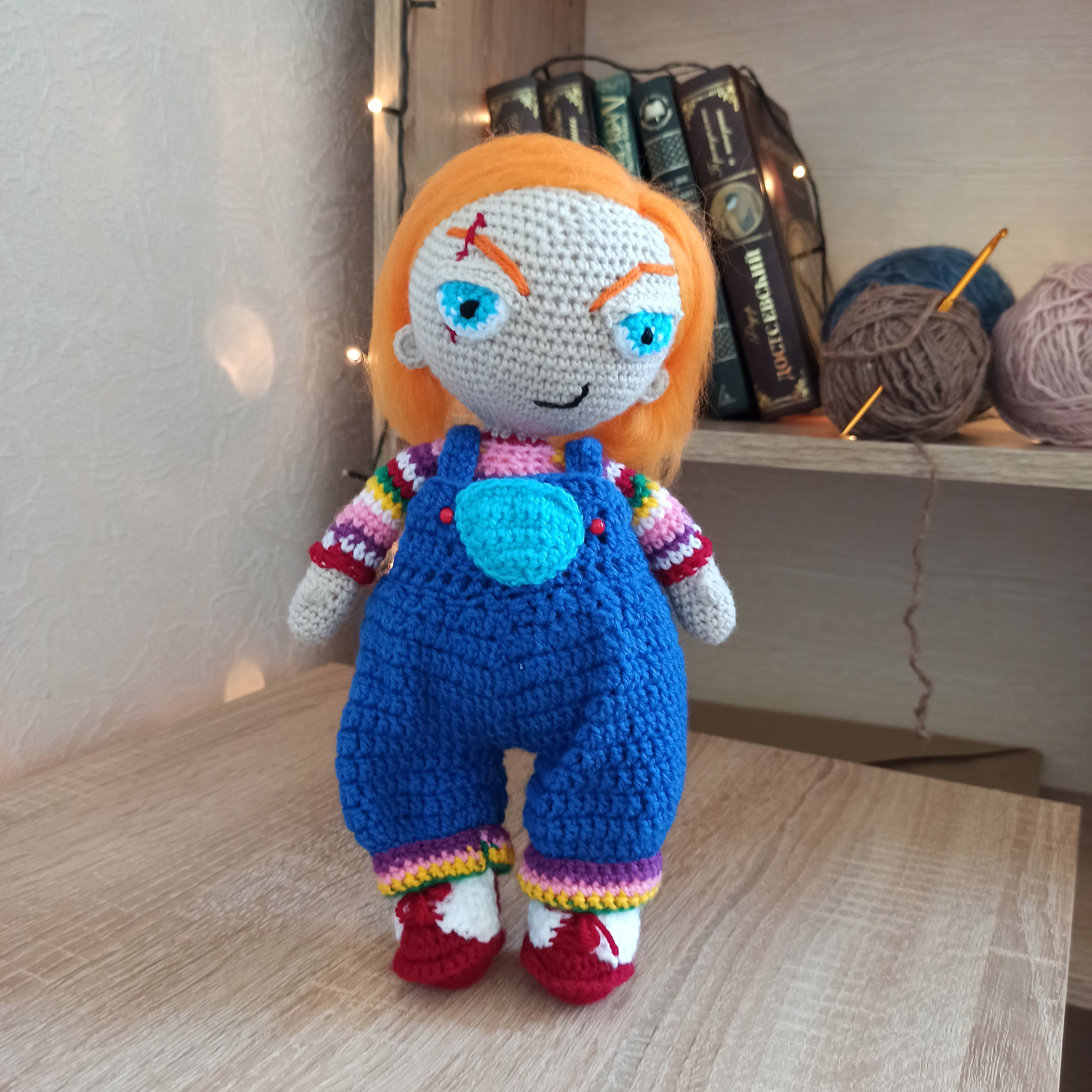Chucky crochet doll pattern. Creepy halloween crochet toy Etsy