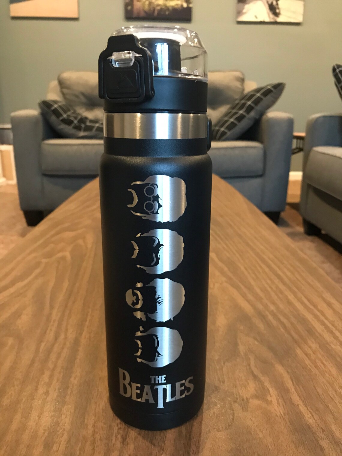 Custom laser engraved 24oz stainless steel water bottle Etsy
