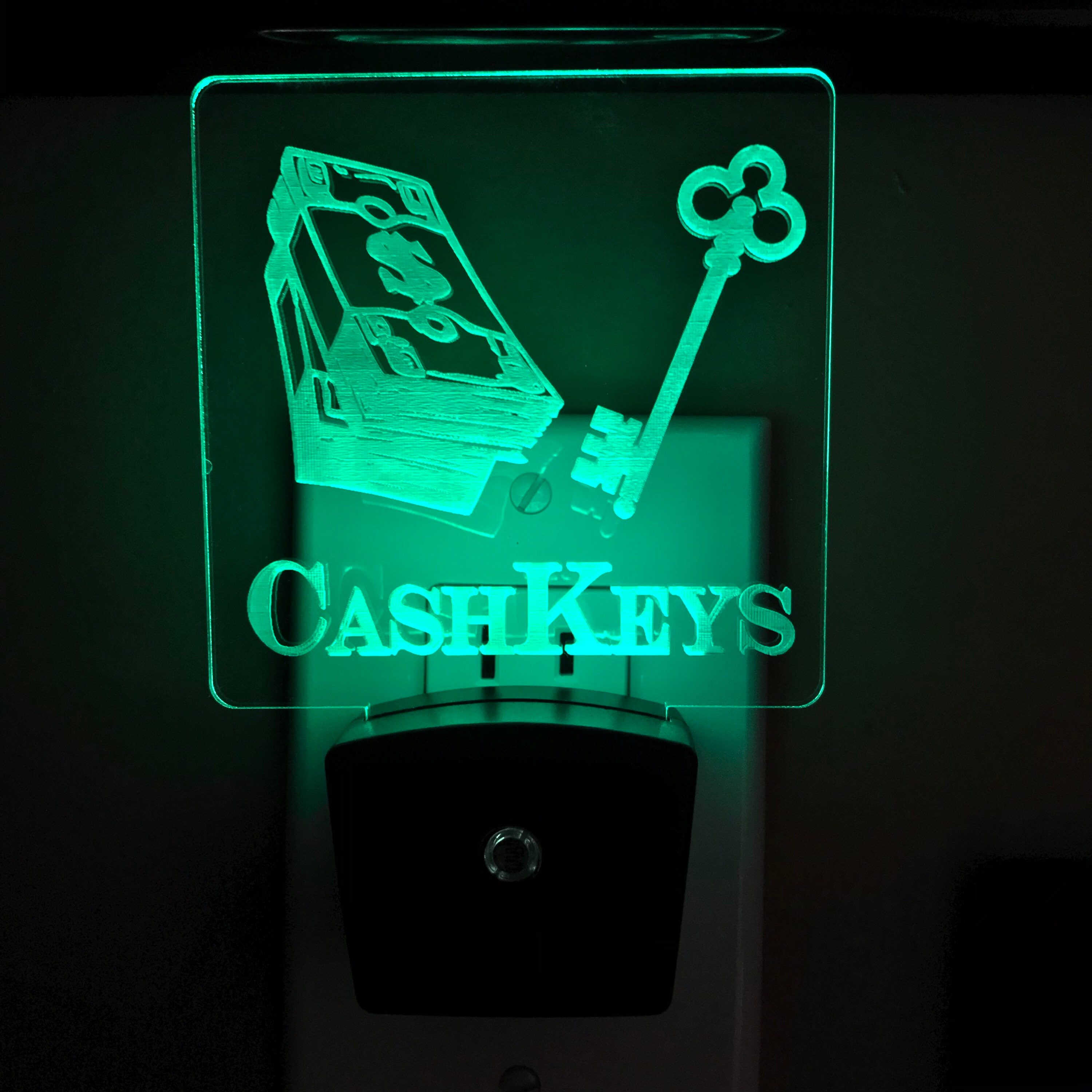 Custom laser engraved LED 7 color automatic night light/lite Etsy