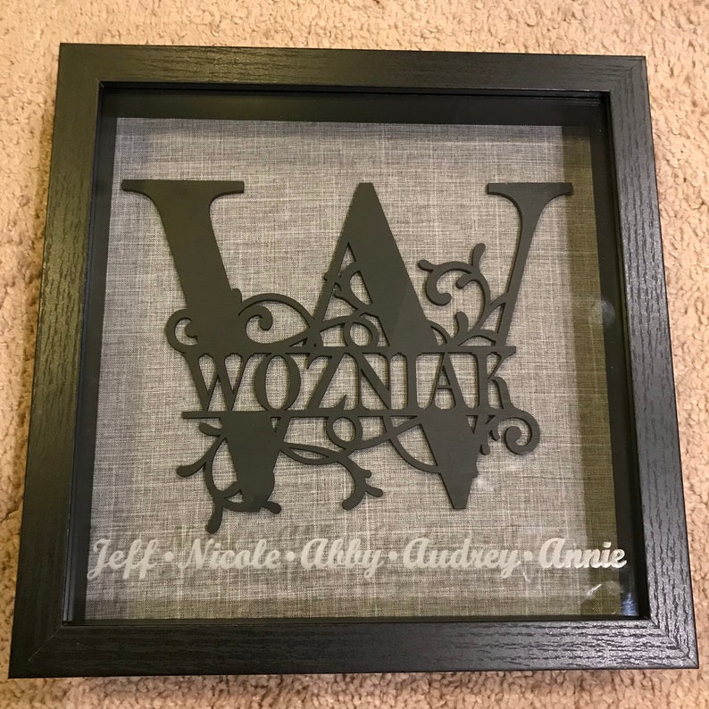 Custom Made Laser Cut and Engraved Shadow Box Personalized Etsy