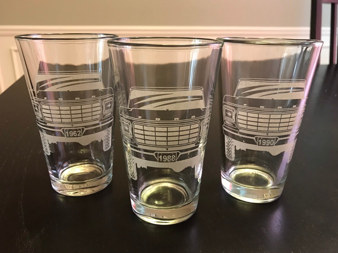 Custom pint glass laser engraved personalized with your Etsy