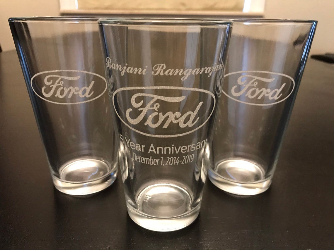 Custom pint glass laser engraved personalized with your Etsy