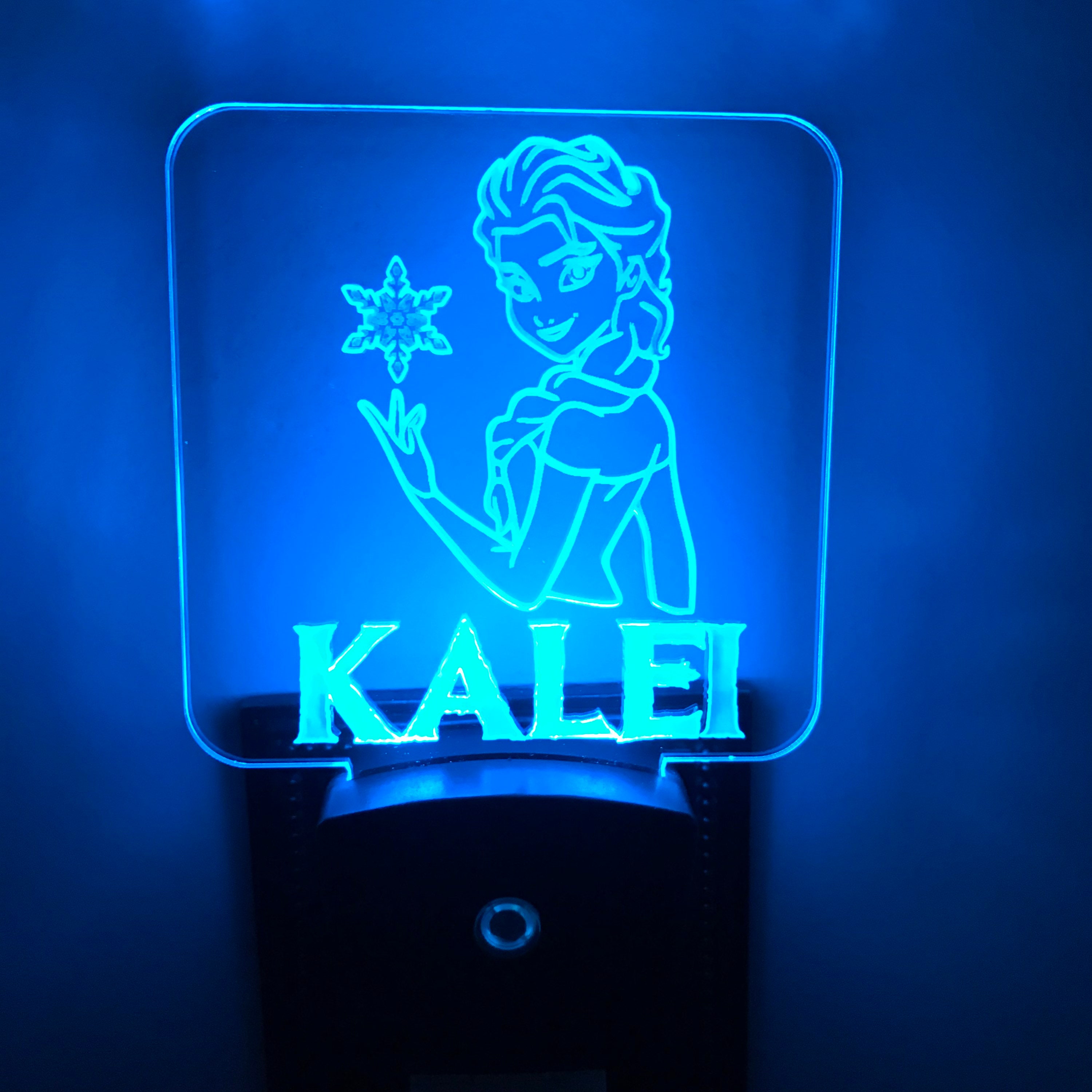 Custom laser engraved LED 7 color automatic night light/lite Etsy