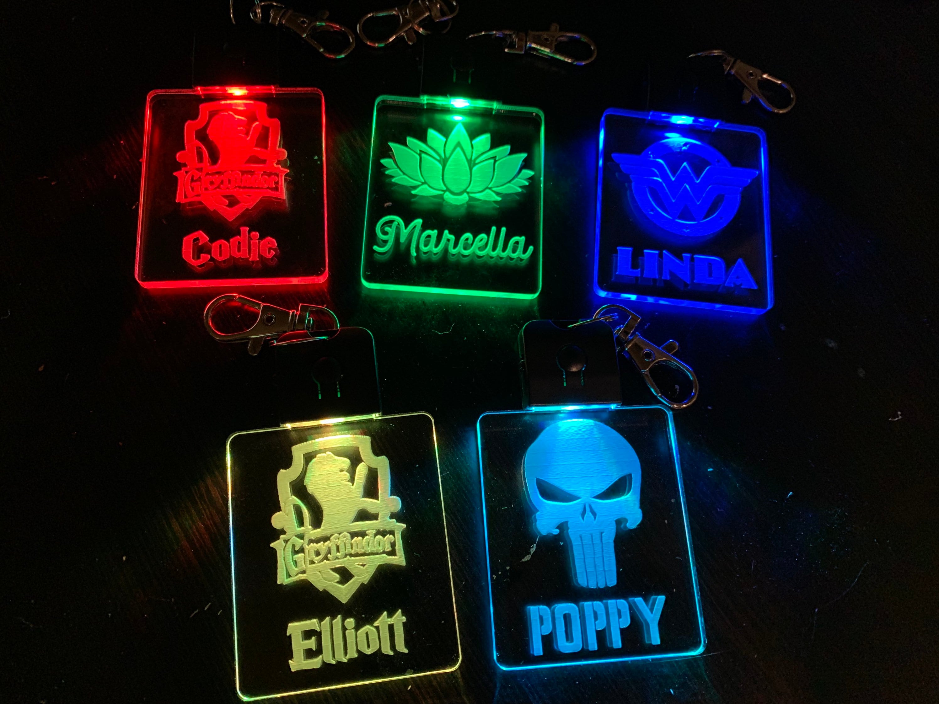 Custom Laser Engraved Key Chain Book Bag Tag Name Tag With - Etsy