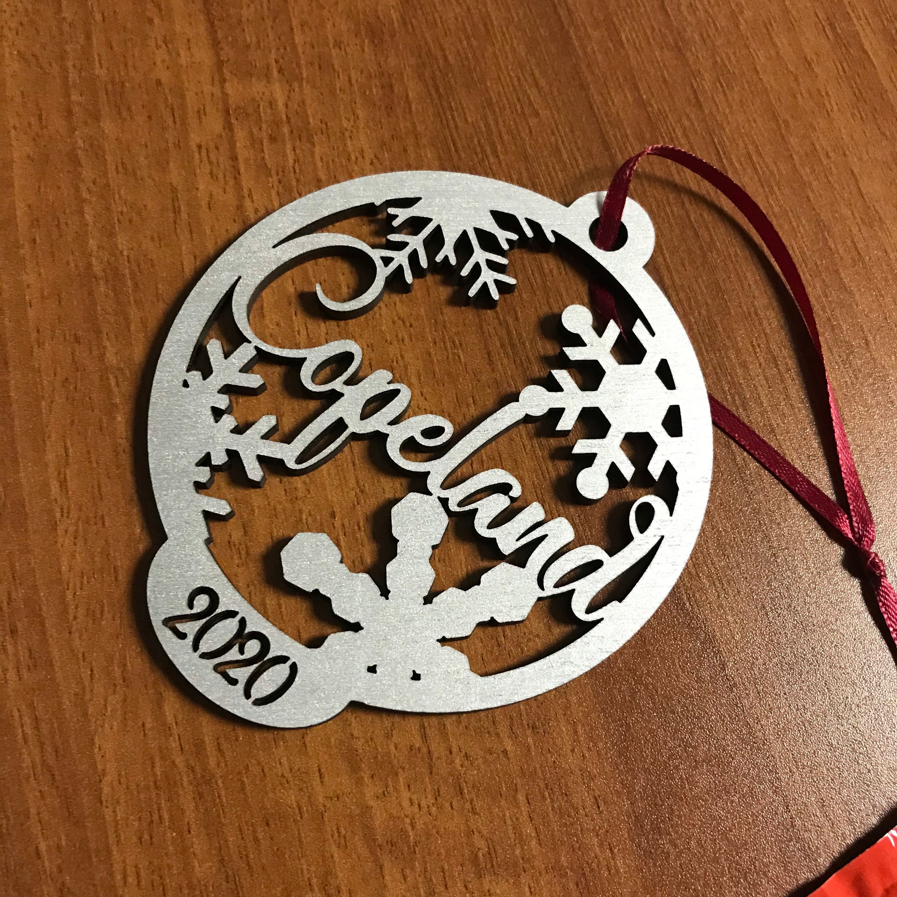 Custom Personalized Laser Cut Hand Painted Christmas Ornaments Etsy