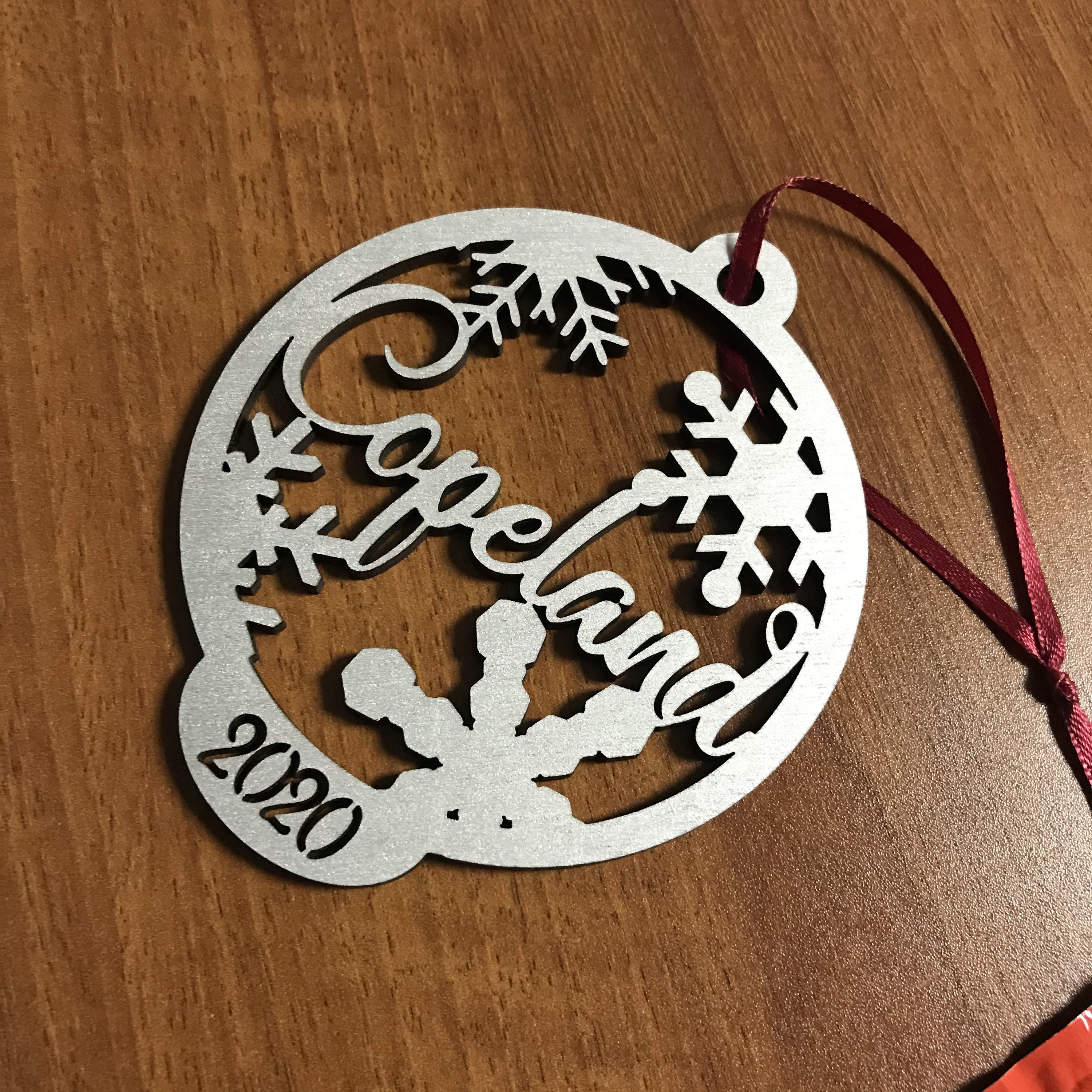 Custom Personalized Laser Cut Hand Painted Christmas Ornaments Etsy