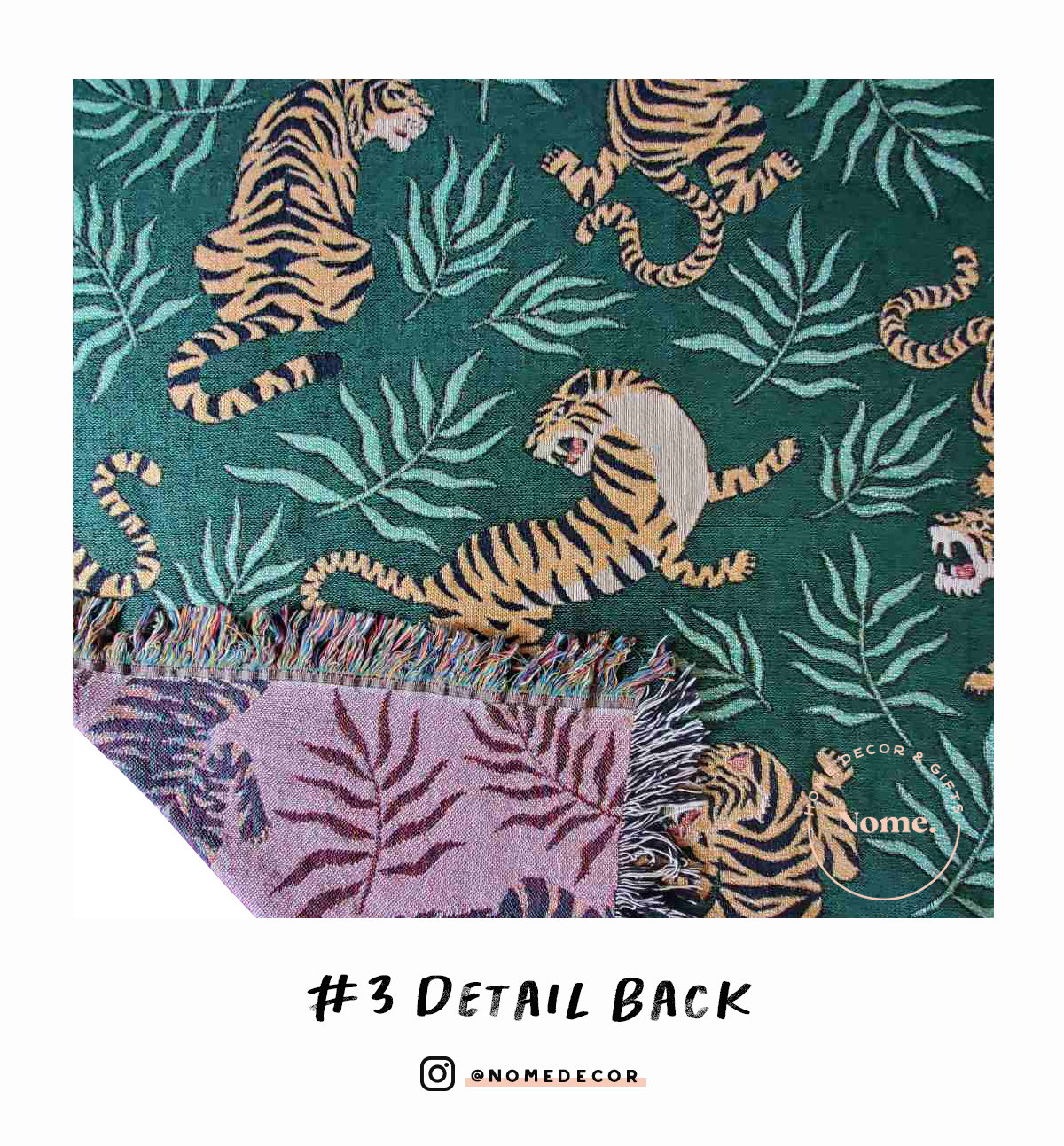 Tiger Jungle Woven Throw Blanket - Green Botanical Home Decor ...
