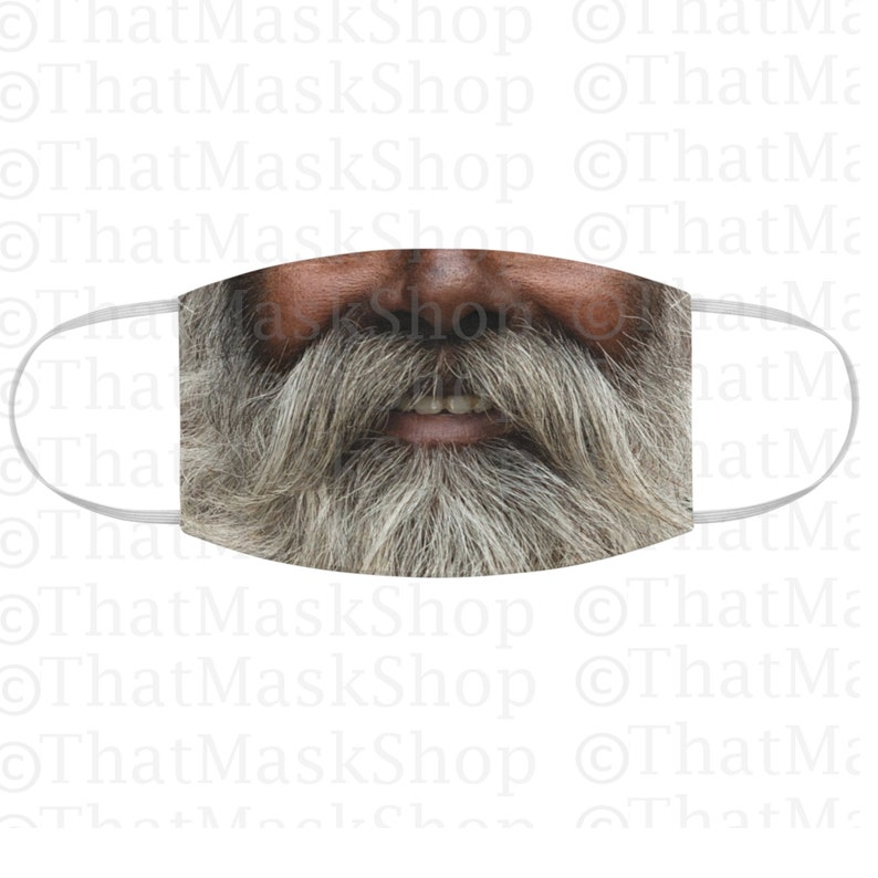 Bearded Man Face Mask Manly Face Mask Covid Masks Funny Adult Etsy