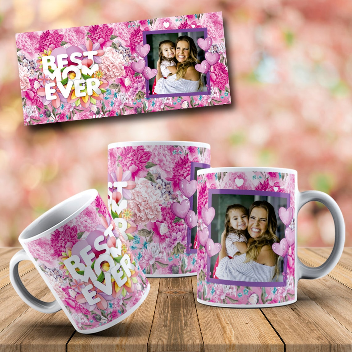 30 Mug Template Design Mothers Day with Photo Sublimation Etsy