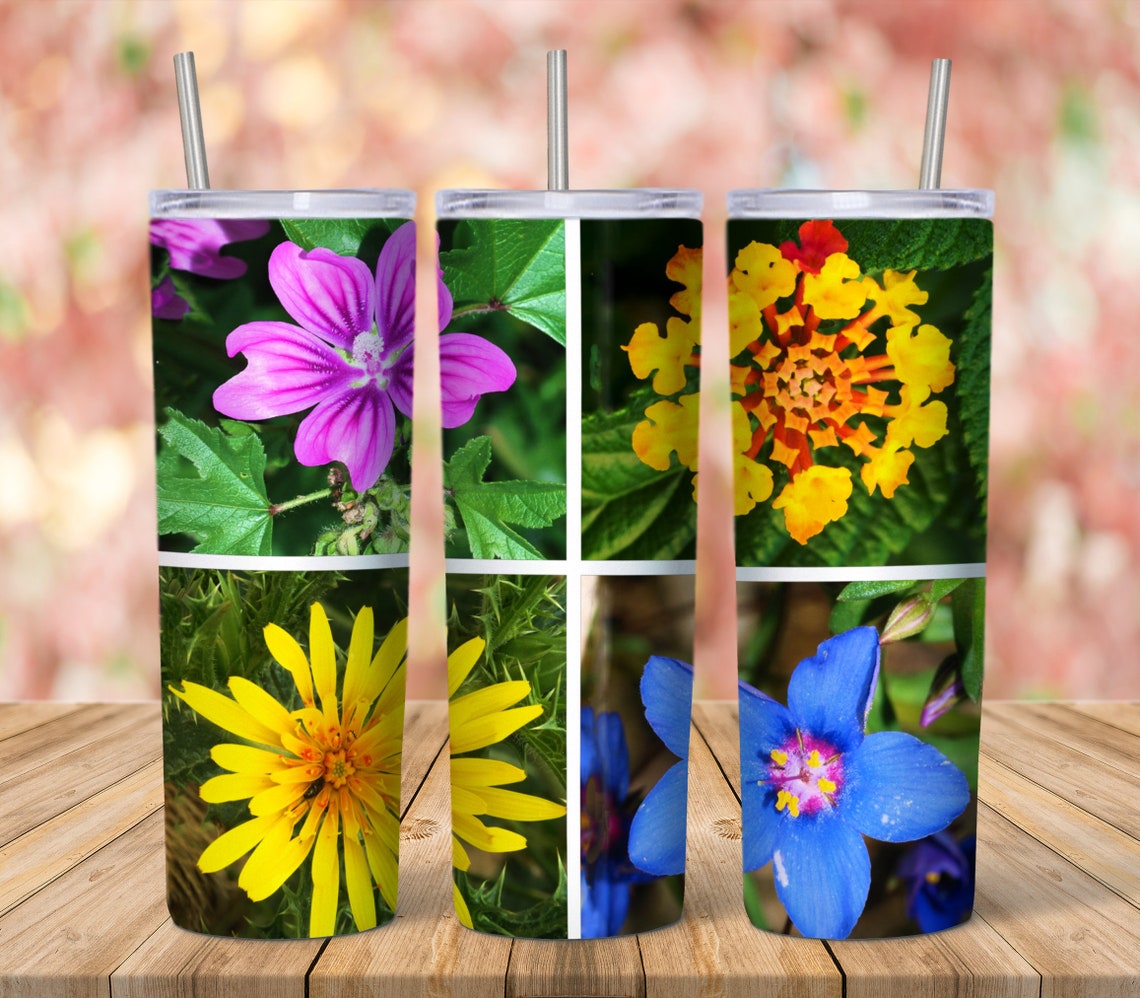 Download Digital Sublimation Skinny Tumbler Design Flower MOCKUP ...